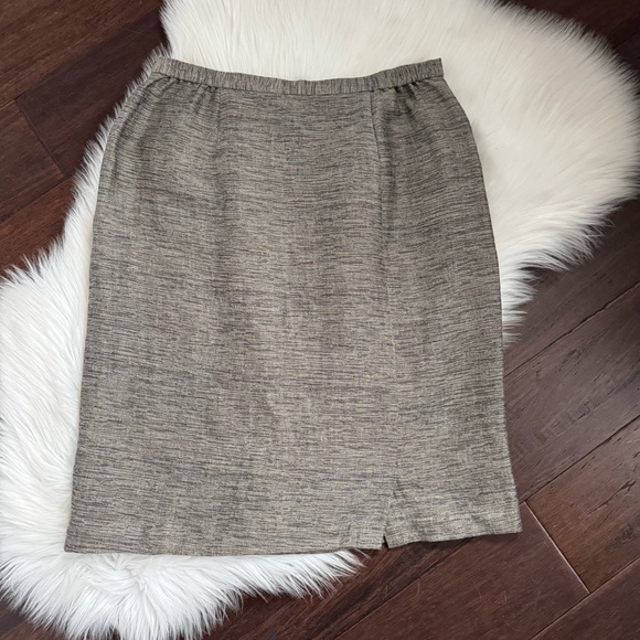 Eileen Fisher Petite 2pc Linen Neutral Skirt Suit Button Up Jacket Set MP - Picture 9 of 14